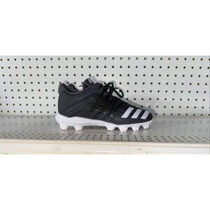 Adidas Afterburner 6 MD K Boys Youth Molded Baseball Cleats Size 1 Black Gray